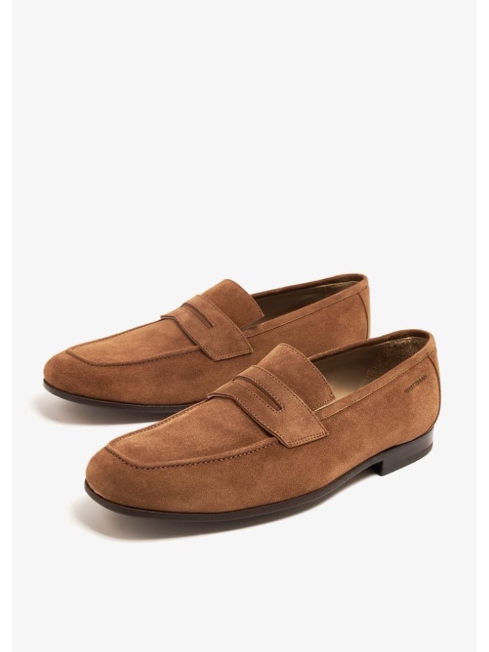 New Stuart Weitzman Club Penny Loafer Caramel Suede Sz 10.5